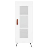 Sideboard High Gloss White 34.5x34x90 cm Engineered Wood 828766
