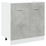 7 Piece Kitchen Cabinet Set Lyon Concrete Grey Engineered Wood 3324856