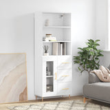 Highboard White 69.5x34x180 cm Engineered Wood 3189493
