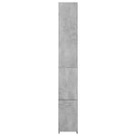 Bathroom Cabinet Concrete Grey 25x26.5x170 cm Engineered Wood 808435