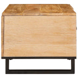 Coffee Table Natural 80 x 50 x 40 cm Solid Mango Wood 4018048