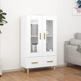 Highboard White 70x31x115 cm Engineered Wood 812546