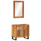 2 Piece Bathroom Furniture Set Solid Wood Acacia 3217092