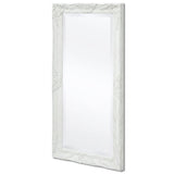 ZNTS Wall Mirror Baroque Style 100x50 cm White 243679