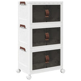Stackable Storage Box with Wheels 3-Tier 28 L 48.5x29.5x86 cm 4012369