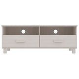 TV Cabinet HAMAR White 106x40x40 cm Solid Wood Pine 340469