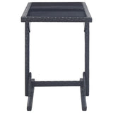 Dining Set Black Polyethylene rattan, Powder-coated steel, Glass 3072440