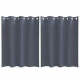 Blackout Curtains with Rings 2 pcs Anthracite 140 x 140 cm 4107338
