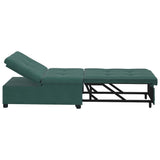 Sofa Bed Dark Green 194 x 67 x 82 cm Velvet 42008596