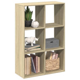Room Divider Bookcase Sonoma Oak 69.5x29x103.5 cm Engineered Wood 858014
