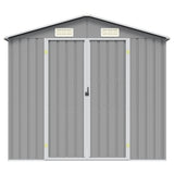 Garden Shed Grey 205x129x183 cm Galvanised Steel 46298