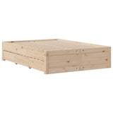 Bookcase Bed without Mattress 150x200 cm King Size Solid Wood Pine 3308957