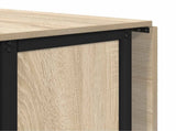 Folding Dining Table with Castors 130 x 80 x 76.5 cm steel PB 8006044