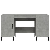 Desk Concrete Grey 140x50x75 cm Engineered Wood 812775