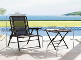 Three-Piece Garden Table and Chair Set - Black T3398P323786