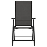 Garden Dining Set Black Powder-coated aluminium, WPC, Textilene 3200603