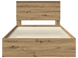 Bed Frame with Drawer Artisan Oak 90 x 200 cm Engineered Wood 3409711