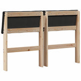Upholstered Headboard Black 120 cm Solid Pine Wood 879131