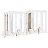 Folding Pet Fence 4 pcs Artisan Oak 201 x 38 x 70 cm 8005970