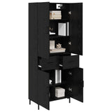 Highboard Black Oak 69.5 x 34 x 180 cm Engineered Wood 3416284