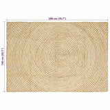 Area Rugs White 140 x 200 cm Jute 42010722