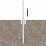 Embedded Fence Post 22 pcs Silver 120 cm Powder-Coated Steel 3335952