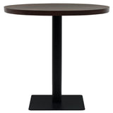 Bistro Table MDF and Steel Round 80x75 cm Dark Ash 245610