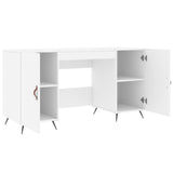 Desk White 140x50x75 cm Engineered Wood 829516