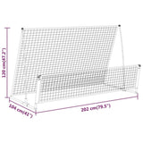 ZNTS 2 in 1 Soccer Rebounder Football Goal 202x104x120 cm Steel 93373