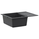 Kitchen Sink Single Basin Granite 62 x 50 x 20 cm Graphite 42053758