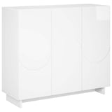 Sideboard High Gloss White 85.5 x 31 x 75 cm Engineered Wood 8011544