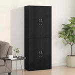 Wall Mounted Cabinet 2 pcs Black oak 69.5 x 34 x 90 cm 3333101