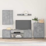 TV Cabinet Set Wall-mounted 4 pcs Concrete Grey Engineered wood 3397899