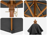 Outdoor Dining Set with Parasol 8 pcs Anthracite 3438544