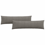 Sofa Pillows 2 pcs Light Grey 145 x 40 cm Corduroy Fabric 42013860