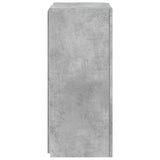 TV Wall Cabinet with LED Lights Concrete Grey 40.5x35x80 cm 837263