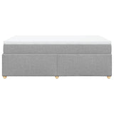 Box Spring Bed with Mattress Light Grey 120x200 cm Fabric 3285366