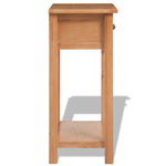 ZNTS Console Table 50x32x75 cm Solid Oak Wood 243932
