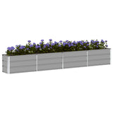 Planter Light Grey 320 x 40 x 45 cm Steel 42018138