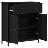 Sideboard with Drawer Black Oak 70 x 30 x 80 cm Engineered Wood 863159