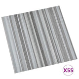 Self-adhesive Flooring Planks 55 pcs PVC 5.11 m Light Grey 324646
