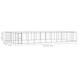Outdoor Dog Kennel Steel 79.86 m 3082327