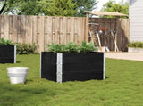 Garden Planter Black 80x60 cm Solid Wood Pine 3295420