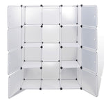 ZNTS Modular Cabinet with 9 Compartments 109x36.5x143 cm White 240498