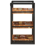 Bedside Table Brown and Black Solid Reclaim wood 4016732