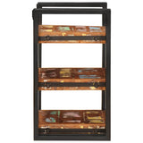 Bedside Table 2 pcs Brown and Black Solid Reclaim wood 4016733