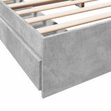 Bed Frame with Drawers without Mattress Concrete Grey 180x200 cm Super King 3280639