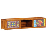 Wall-mounted TV Cabinet Multicolour 100x30x22 Solid Wood Acacia 4016506