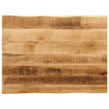Table Top Live Edge 80x60x2.5 cm Solid Wood Rough Mango 370668