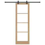 Sliding Door ORKDAL Natural and Black 78 x 232 cm 3332191